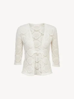 Vêtements-Chloé Cardigan A Nouer Cloudy White
