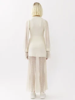 Maille-Chloé Cardigan Col V Ajuste Lovely White