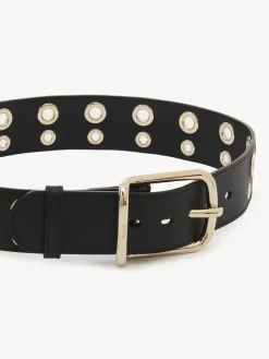 Ceintures-Chloé Ceinture A Oeillets Noir