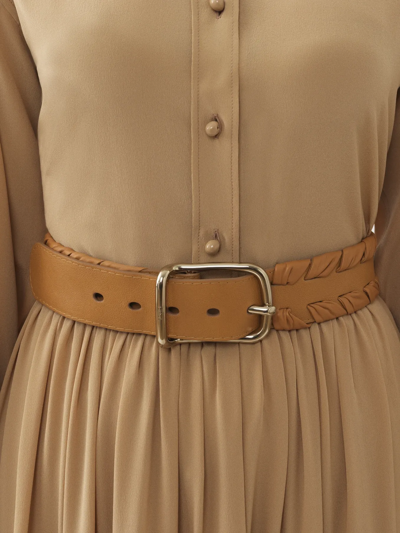 Ceintures-Chloé Ceinture Joe Weaved Autumnal Brown