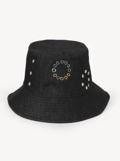 Chapeaux Et Gants-Chloé Chapeau Bob A Oeillets Noir