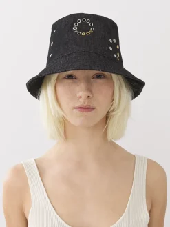 Chapeaux Et Gants-Chloé Chapeau Bob A Oeillets Noir