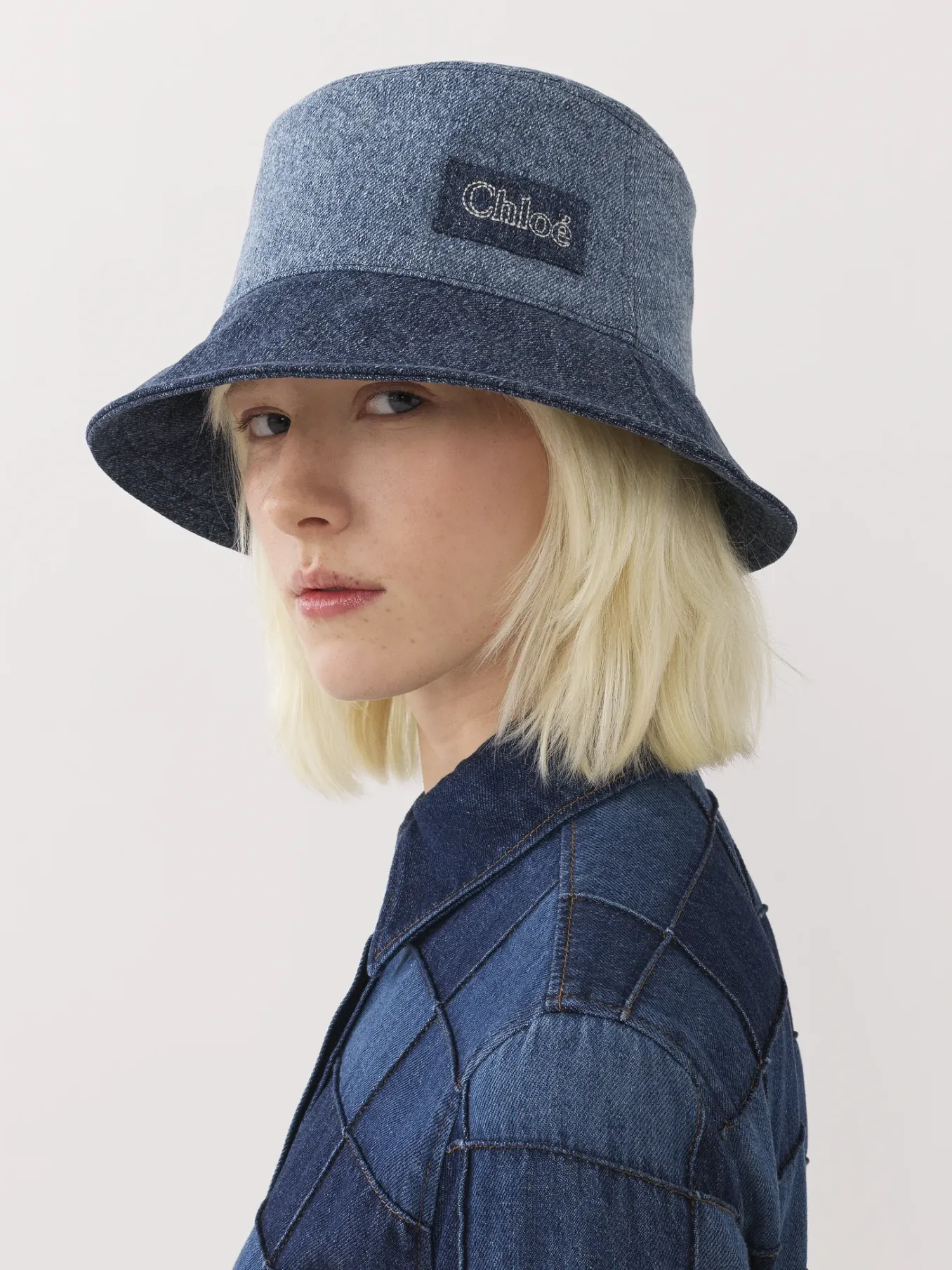 Denim-Chloé Chapeau Bob Romy Multicolor Blue 1