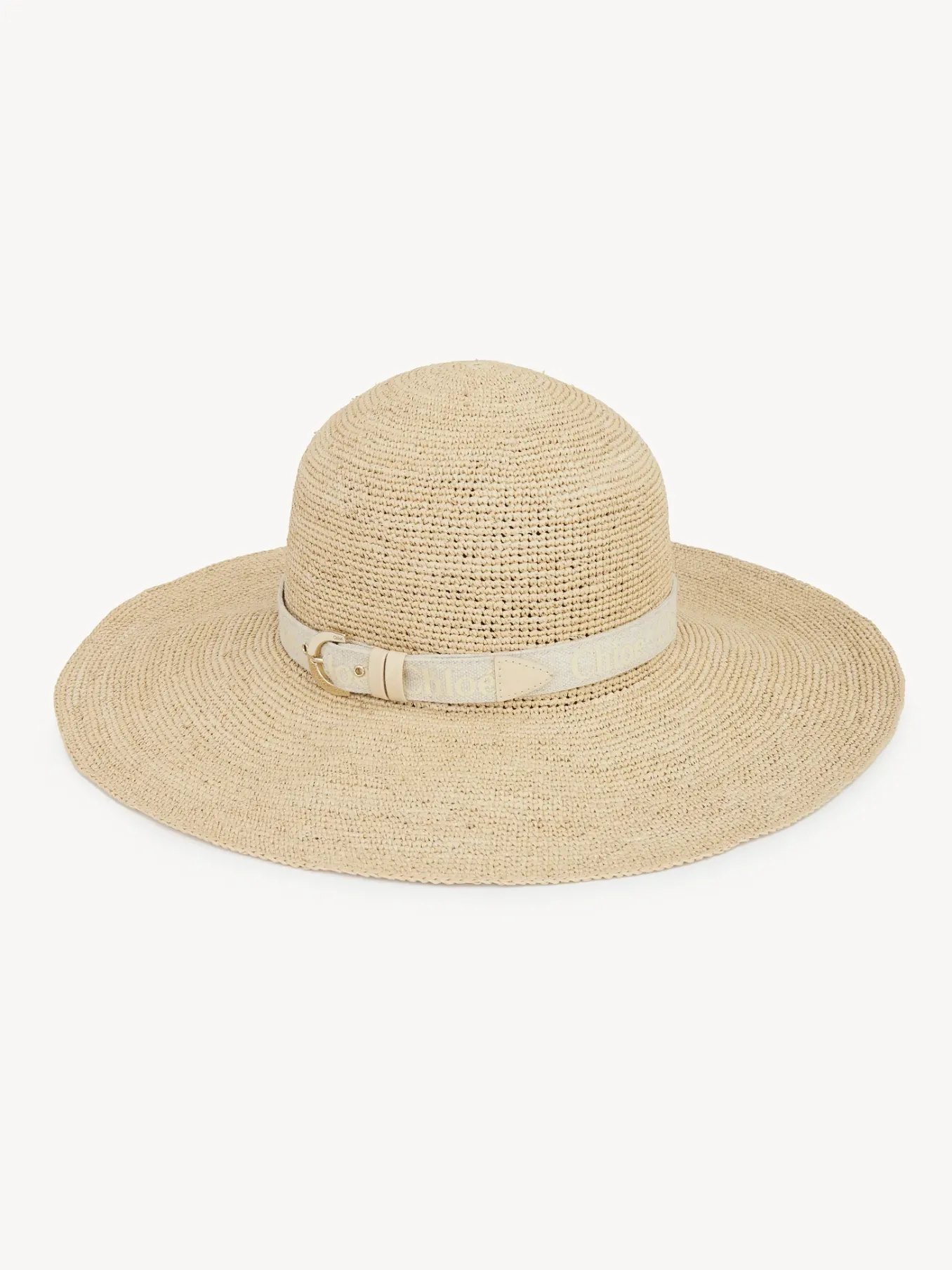 Tenues De Plage-Chloé Chapeau Capeline Woody Borsalino X Chloe Straw Beige