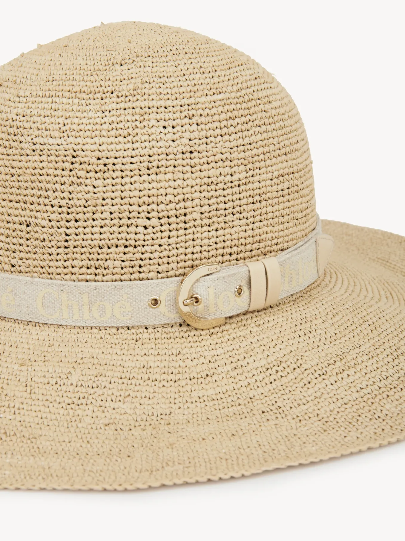 Tenues De Plage-Chloé Chapeau Capeline Woody Borsalino X Chloe Straw Beige