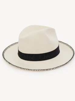 Tenues De Plage-Chloé Chapeau Panama Woody Blanc