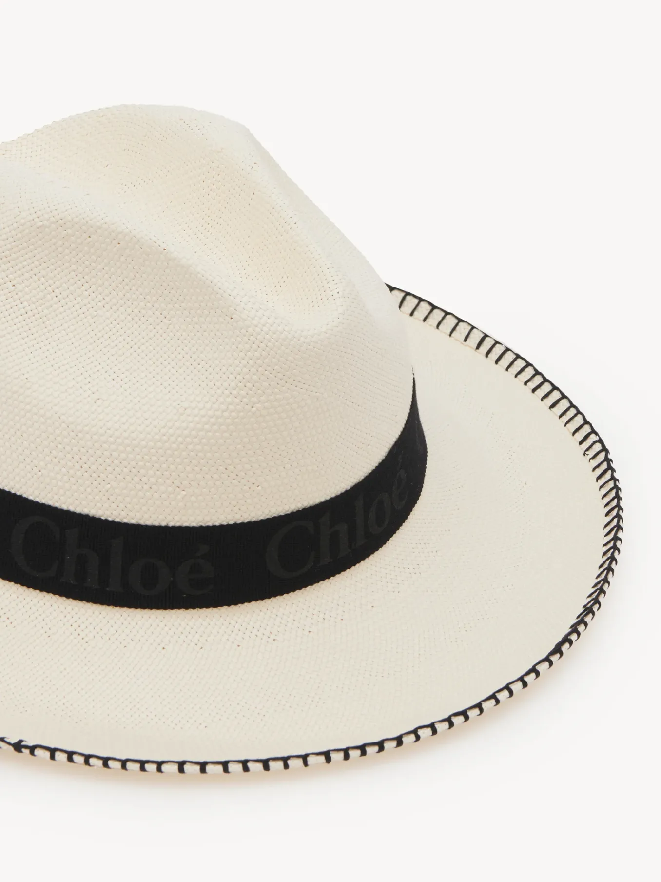 Tenues De Plage-Chloé Chapeau Panama Woody Blanc