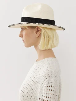 Tenues De Plage-Chloé Chapeau Panama Woody Blanc