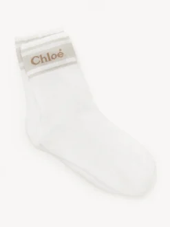 Autres Accessoires-Chloé Chaussettes Woody Clay Beige