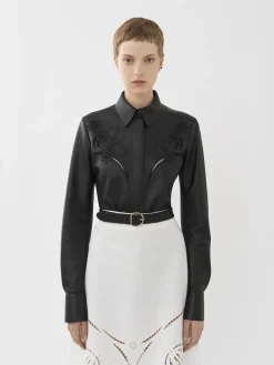 Tops Et Blouses-Chloé Chemise Classique Noir
