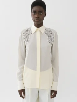 Tops Et Blouses-Chloé Chemise Classique Coconut Milk