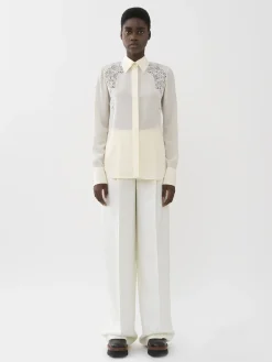 Tops Et Blouses-Chloé Chemise Classique Coconut Milk