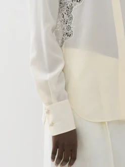 Tops Et Blouses-Chloé Chemise Classique Coconut Milk