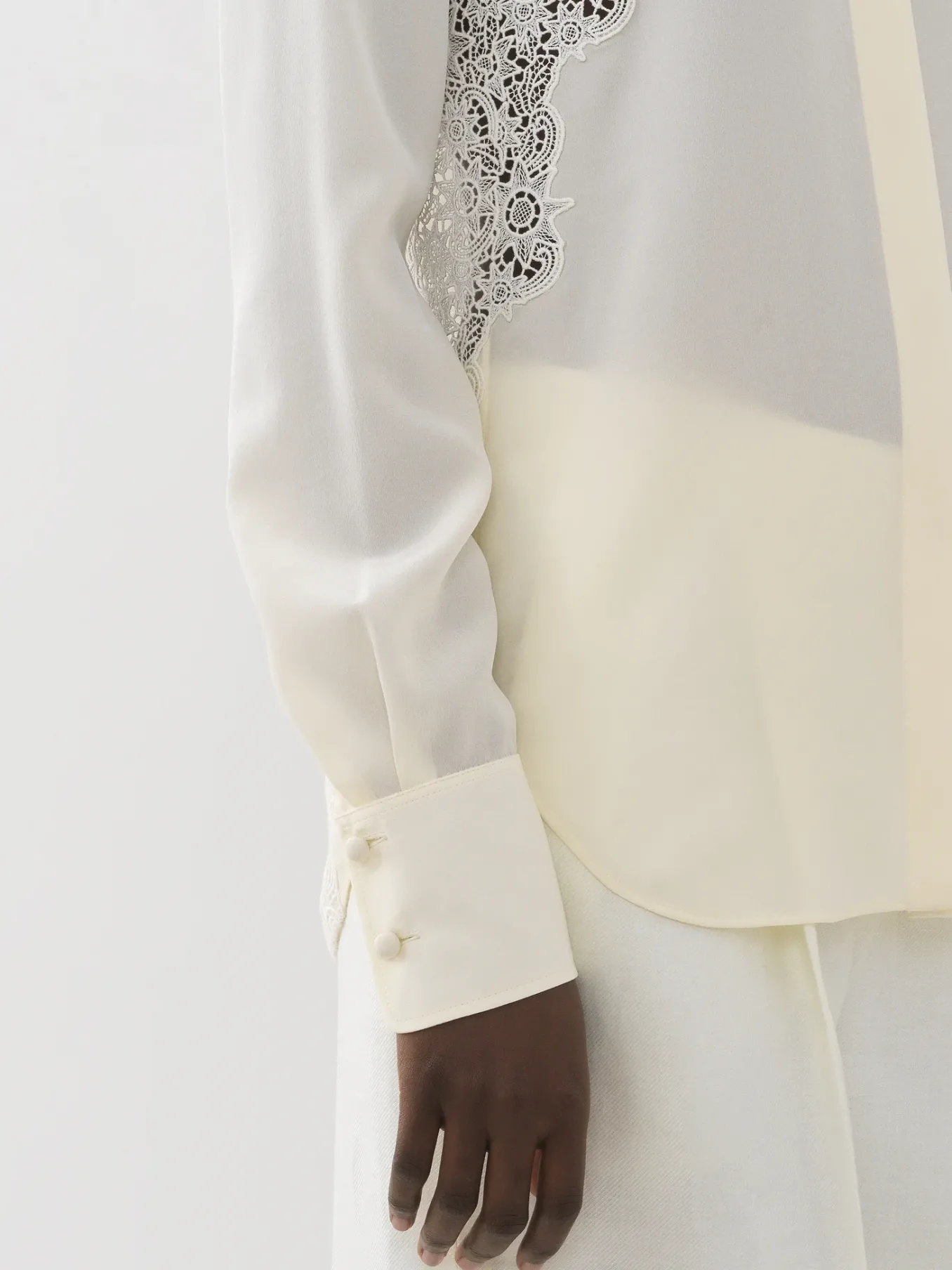 Tops Et Blouses-Chloé Chemise Classique Coconut Milk