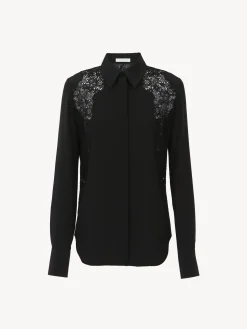 Tops Et Blouses-Chloé Chemise Classique Noir