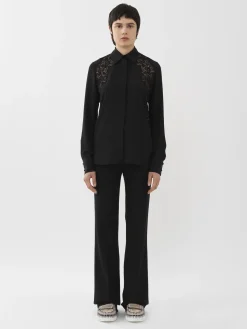 Tops Et Blouses-Chloé Chemise Classique Noir