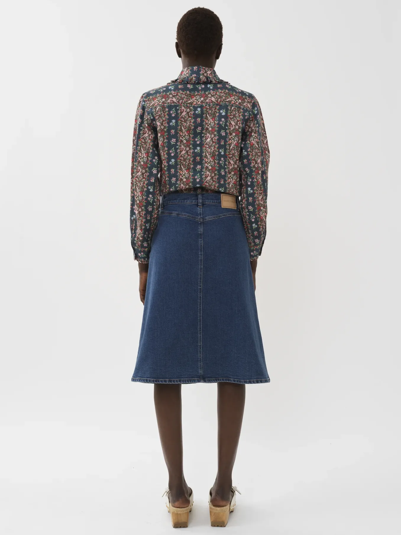 Vêtements-Chloé Chemise Col Volante Multicolor Blue 3