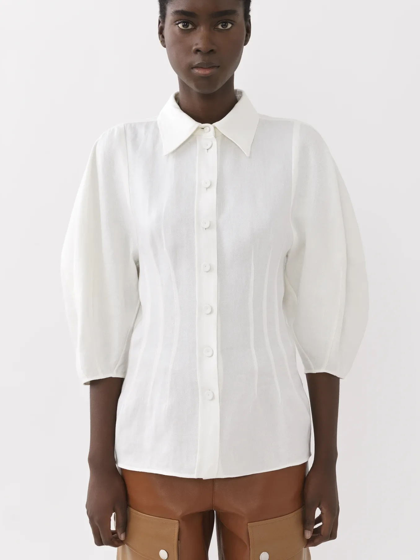 Tops Et Blouses-Chloé Chemise Corset Manches Ballon Iconic Milk