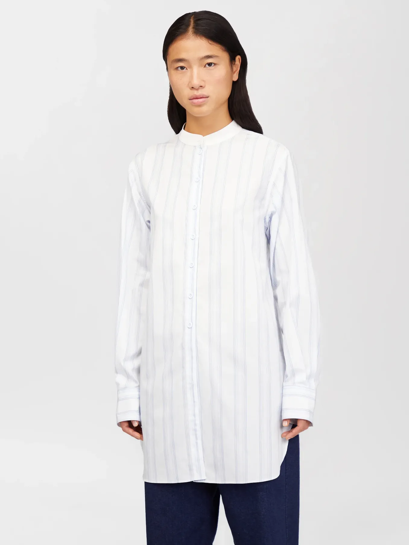Vêtements-Chloé Chemise Longue Col Mao Hemp