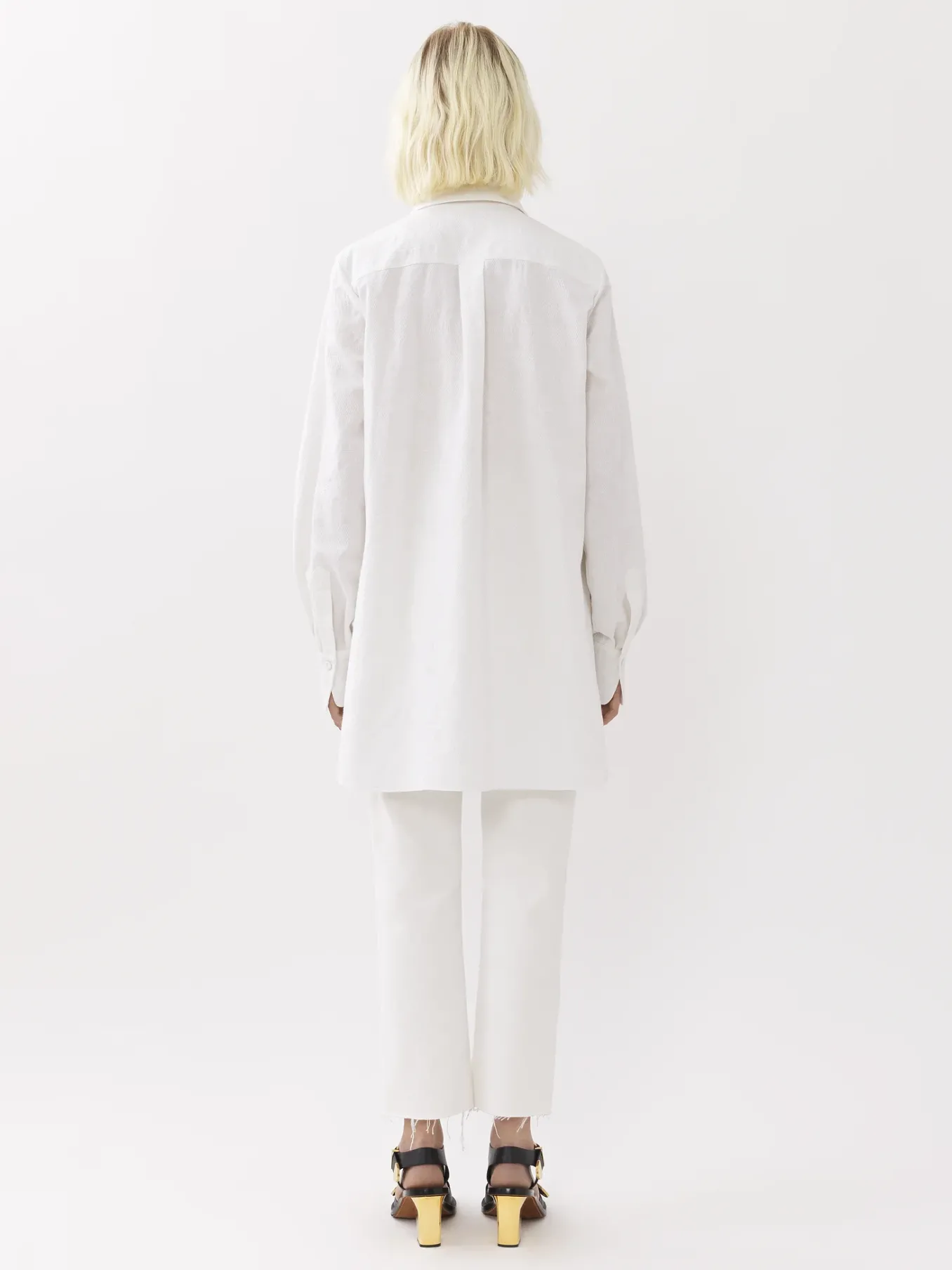 Tops Et Blouses-Chloé Chemise Longue Oversize Blanc