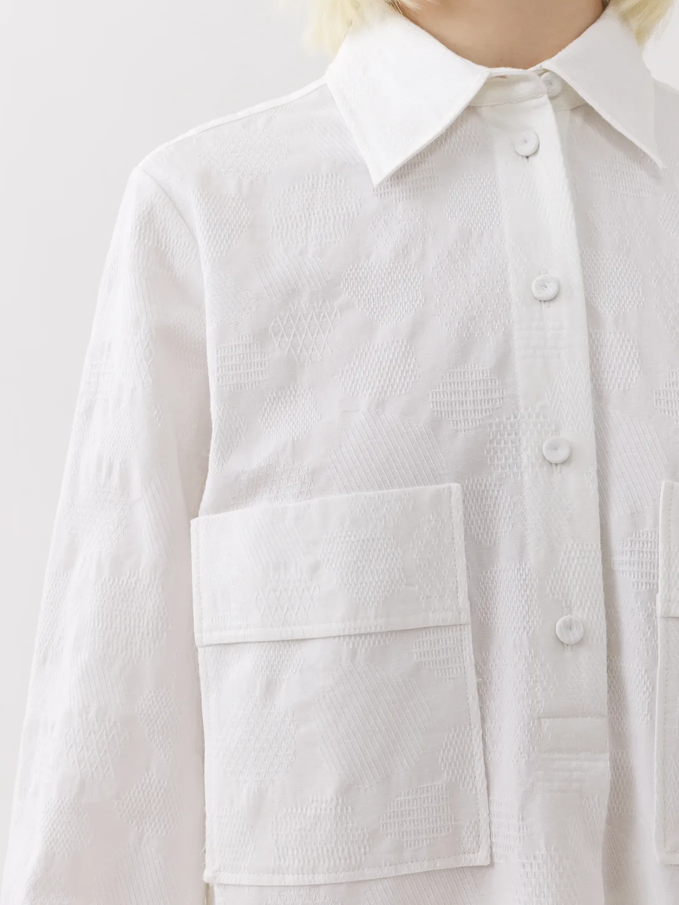 Tops Et Blouses-Chloé Chemise Longue Oversize Blanc