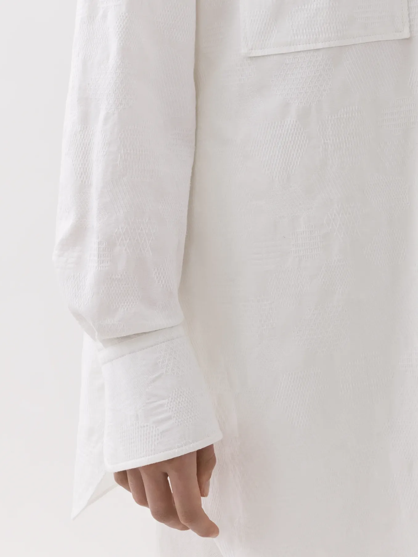 Tops Et Blouses-Chloé Chemise Longue Oversize Blanc
