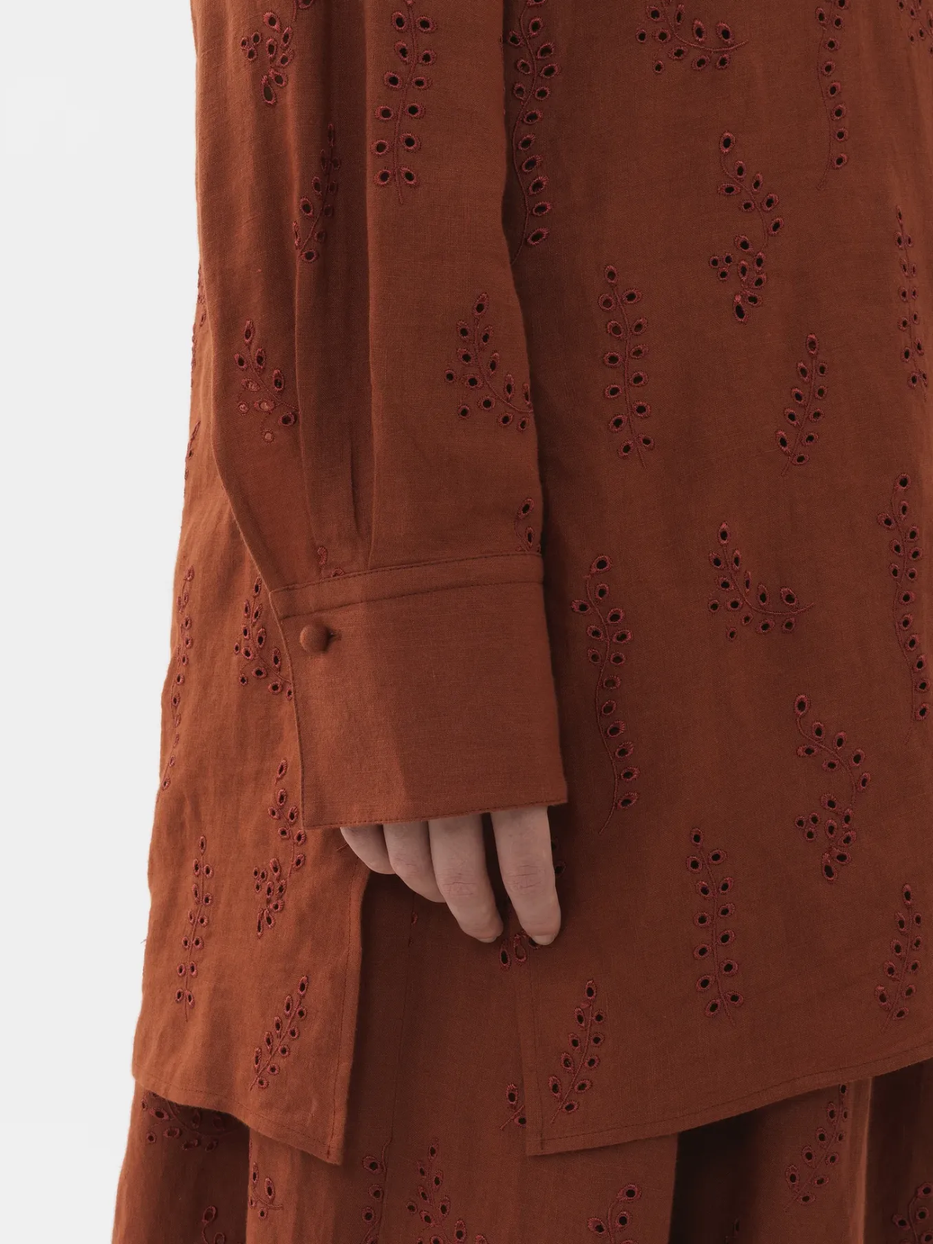 Tops Et Blouses-Chloé Chemise Longue Patricia Chloe X Eres Red Ochre