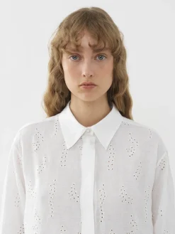 Tops Et Blouses-Chloé Chemise Longue Patricia Chloe X Eres Iconic Milk