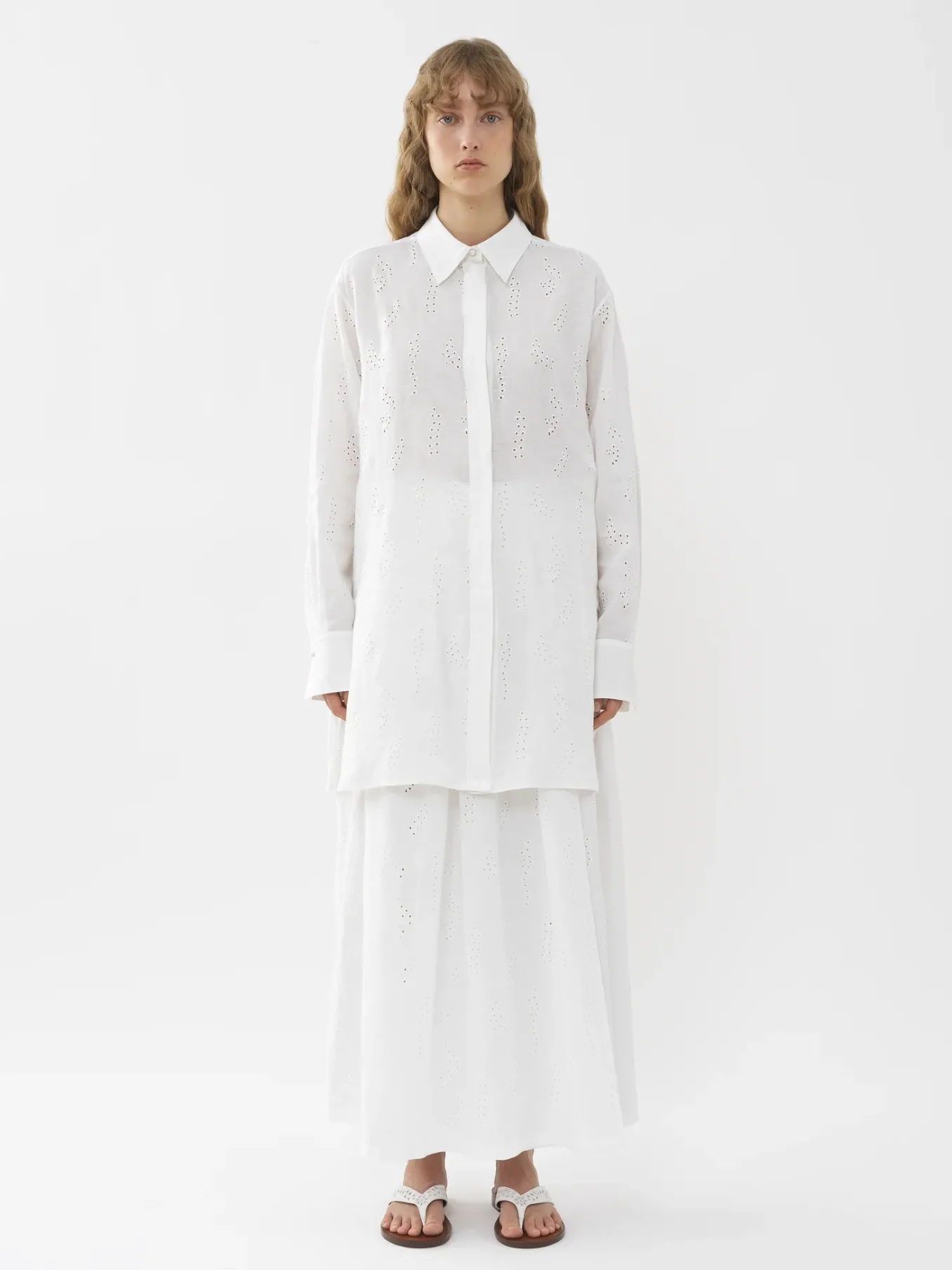 Tops Et Blouses-Chloé Chemise Longue Patricia Chloe X Eres Iconic Milk