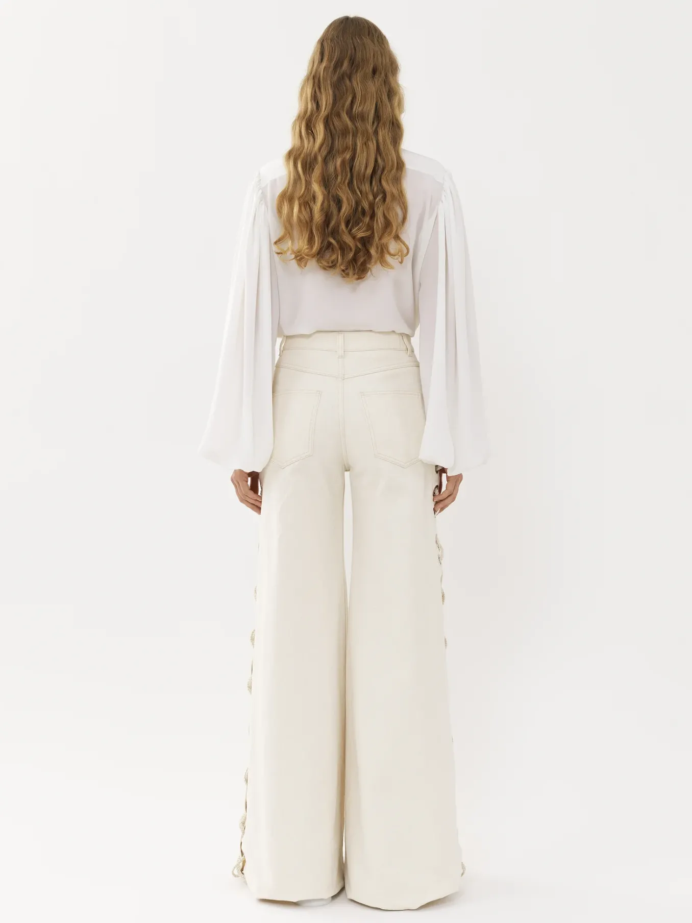 Tops Et Blouses-Chloé Chemise Manches Bouffantes Blanc