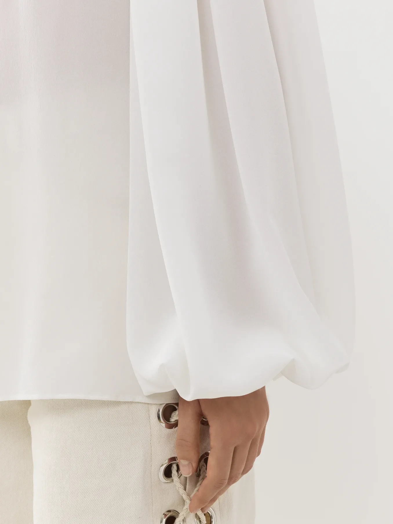 Tops Et Blouses-Chloé Chemise Manches Bouffantes Blanc