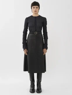 Tops Et Blouses-Chloé Chemise Sans Col Ink Navy