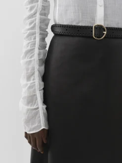 Tops Et Blouses-Chloé Chemise Sans Col Blanc