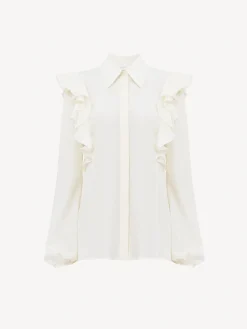 Tops Et Blouses-Chloé Chemise Volantee Coconut Milk