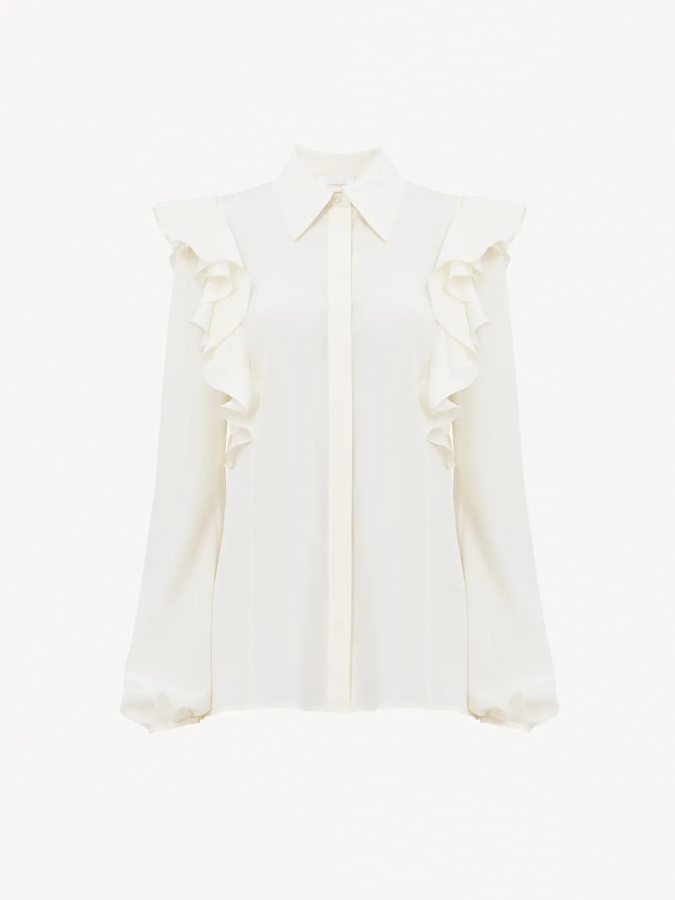 Tops Et Blouses-Chloé Chemise Volantee Coconut Milk