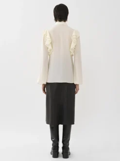 Tops Et Blouses-Chloé Chemise Volantee Coconut Milk