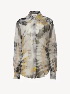 Tops Et Blouses-Chloé Chemise Western Classique Multicolor Grey