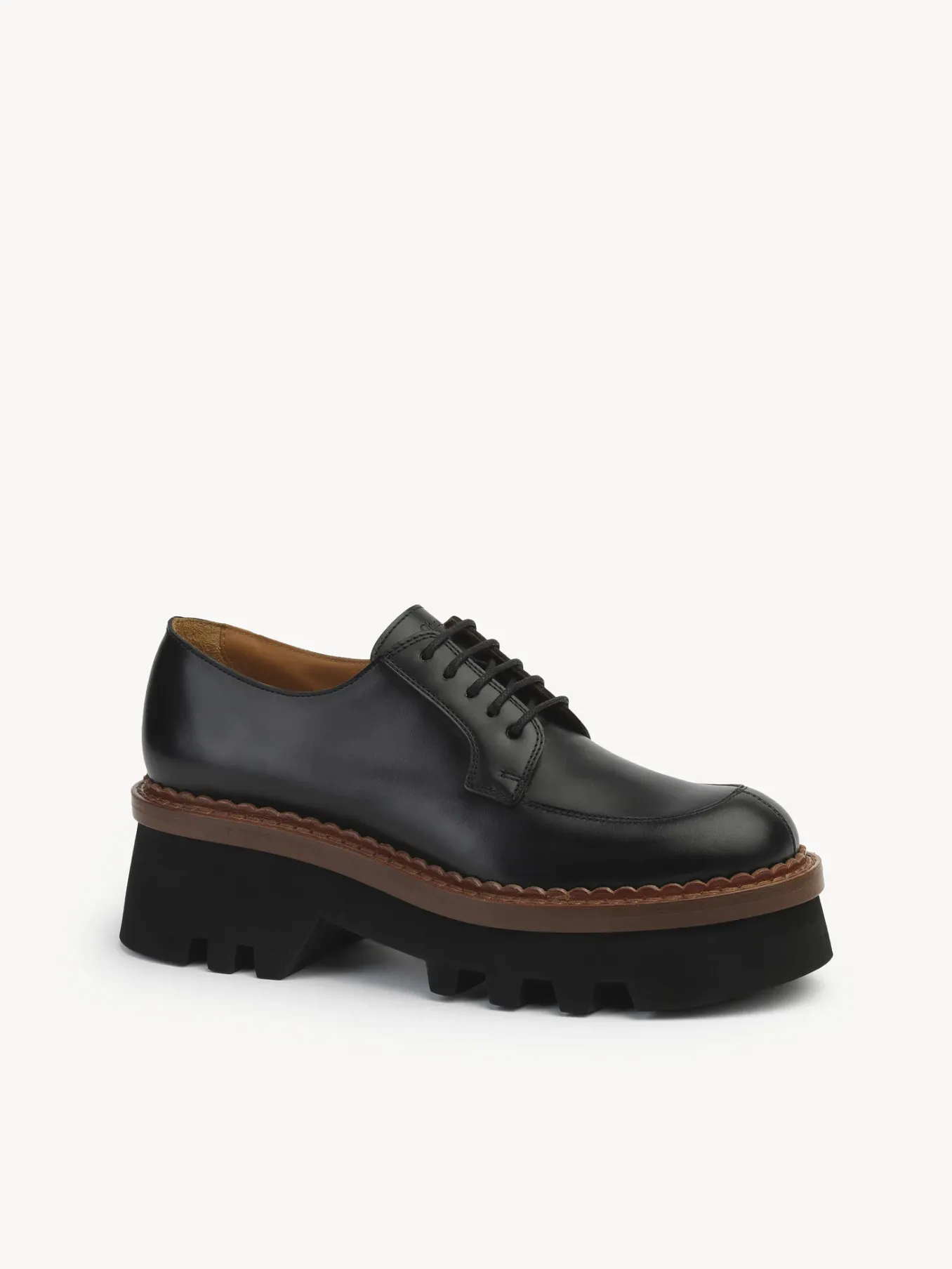 Mocassins Et Chaussures Plates-Chloé Derbies Owena Noir