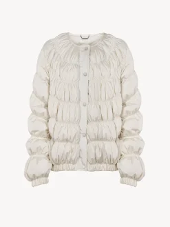 Vestes-Chloé Doudoune Froncee Seedpearl Beige