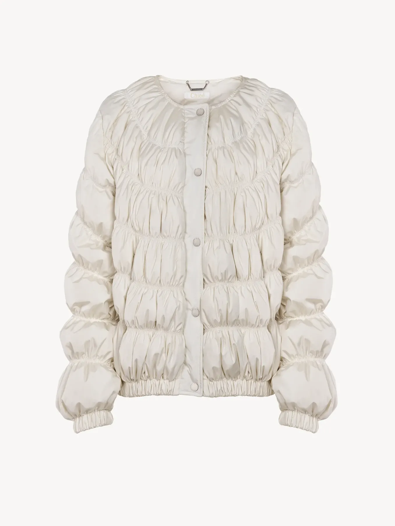 Vestes-Chloé Doudoune Froncee Seedpearl Beige