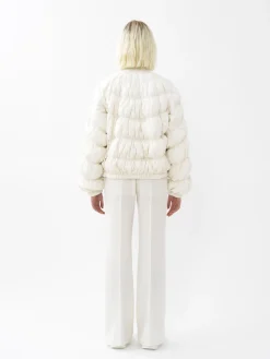 Vestes-Chloé Doudoune Froncee Seedpearl Beige