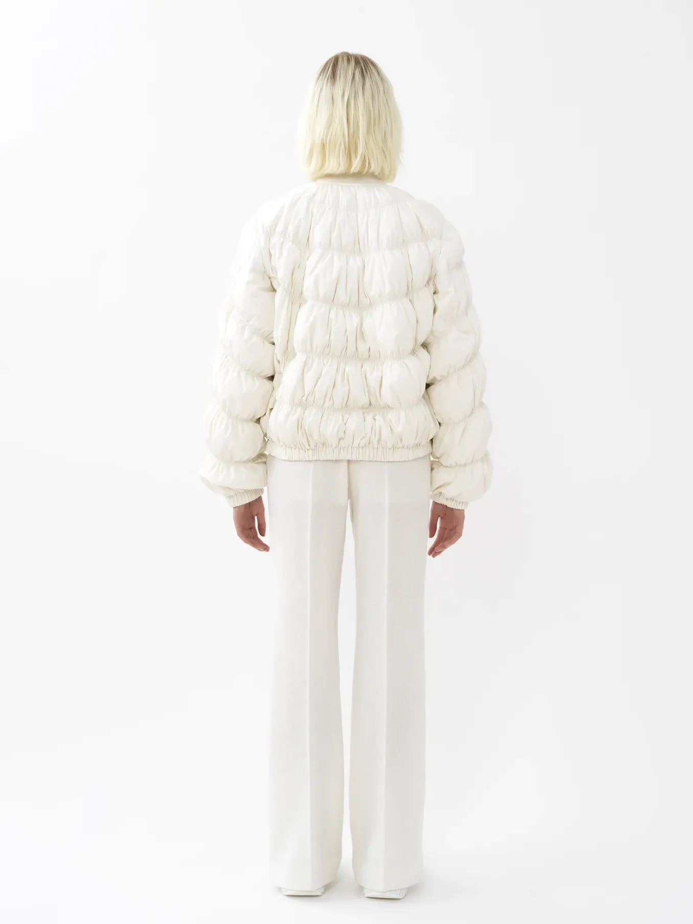 Vestes-Chloé Doudoune Froncee Seedpearl Beige