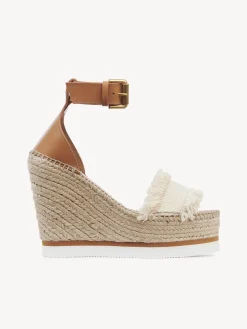 Sandales Et Espadrilles-Chloé Espadrilles Plateform Glyn Blanc