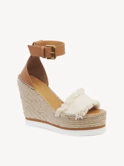 Sandales Et Espadrilles-Chloé Espadrilles Plateform Glyn Blanc
