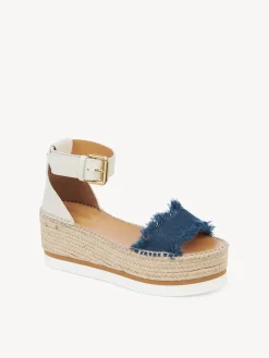 Sandales Et Espadrilles-Chloé Espadrilles Plateform Glyn Petrol