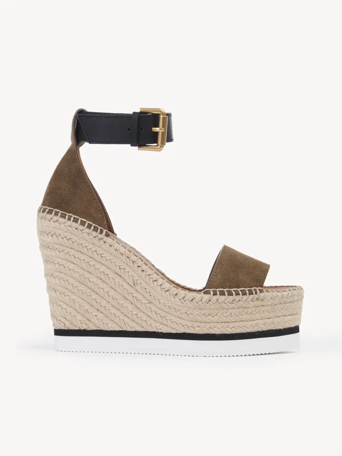 Sandales Et Espadrilles-Chloé Espadrilles Plateforme Glyn Millitary Green