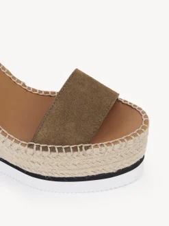 Sandales Et Espadrilles-Chloé Espadrilles Plateforme Glyn Millitary Green