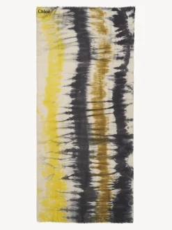 Écharpes Et Accessoires En Soie-Chloé Etole Rectangulaire Multicolor Grey 1
