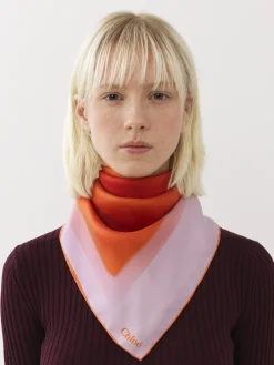 Écharpes Et Accessoires En Soie-Chloé Foulard Orange - Pink 1