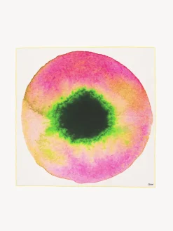 Écharpes Et Accessoires En Soie-Chloé Foulard Pink - Green 1